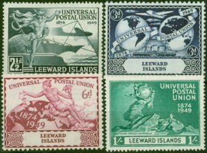 Leeward Islands 1949 UPU Set of 4 SG119-122 Fine & Fresh LMM