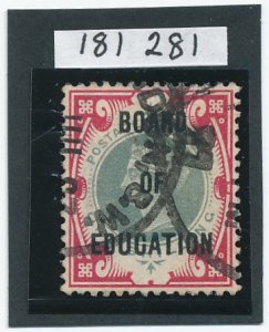 GB 1902 Board of Education Official Overprint Sc O66, SG O82, used