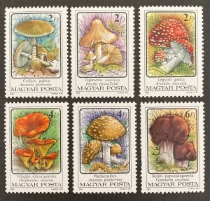 Hungary 1986 #3046-51, Fungi, MNH.