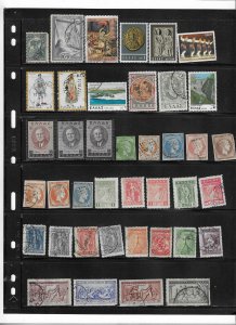 GREECE COLLECTION ON STOCK SHEET MINT/USED