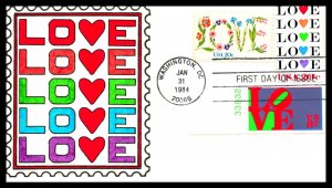 #2072 Love Combo  –Hand Painted  Horseshoe  Cachet