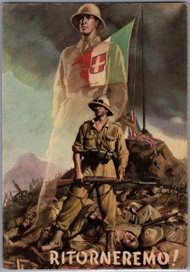 1942 Italy Chiviari Patriotic Picture Postcard Cover to Milano Nationalist Party