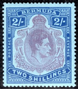 BERMUDA KGVI Key Plate High Value SG.116f 2s (p13)(1950) SPOTTY Mint GRBLUE142