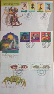 COCOS  (KEELING) ISLAND. 8 FIRST DAY COVERS 1994-2002