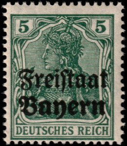 ✔️ GERMANY BAVARIA 1919 - FREI STAAT OVERPRINT - Sc. 178 Mi. 138 - MNH ** [2B3]