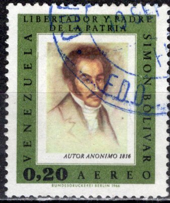 Venezuela 1966; Sc. # C939; Used Single Stamp