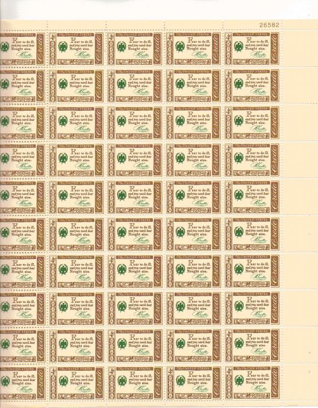 US 1140 - 4¢ Benjamin Franklin Quotation Unused