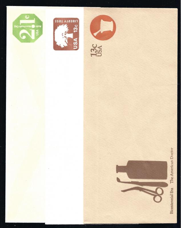 U578, U574, U576, ENVELOPES, UNUSED