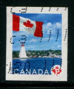 2192 Canada P Flag over Lighthouse, used