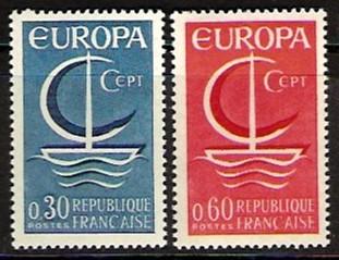 France #1163-64, Europa issue 1966 NH Cat. $ .60