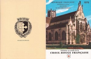 France - 1976 Red Cross Semi-Postal Sculptures - 8 Stamp Bklt Pane MNH #B496a