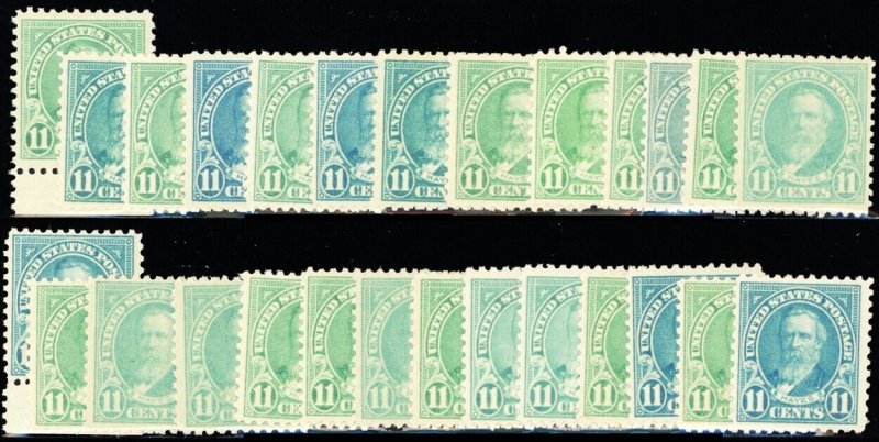 563, Mint NH 11¢ F-VF Shade Lot of 27 Fresh Stamps - Stuart Katz 