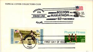 #2043  Physical Fitness DUAL with Boston Marathon combo foreign stamp – Top...