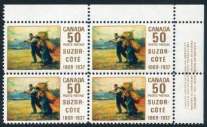 Canada 492 block/4,MNH.Michel 434. Aurele de Foy Suzor-Cote,painter,1969.