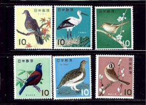 Japan 788-92A MNH 1963-64 Birds