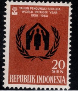 Indonesia Scott 490 mint hinged World Refugee stamp 1960