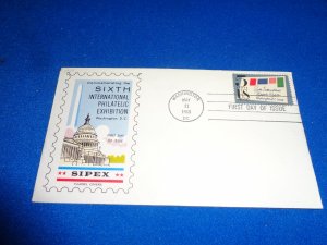 FLEUGEL MULTI COLORED CACHET FDC:  US SCOTT#  1310