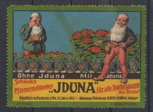 Germany - Jduna Brand Plant Fertilizer Large Advertising Stamp - NG