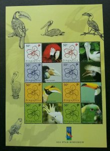 Singapore Star Bird Show 2006 Hornbill Parrot (personal sheetlet) MNH *official