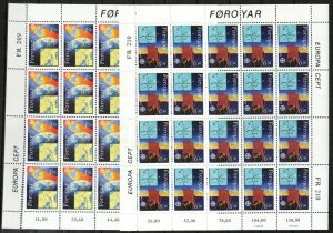 Faroe Islands Stamp 220-221  - 91 Europa-Space