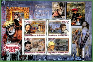 B1250 - BURUNDI - MISPERF ERROR Stamp Sheet - 2023 - Pierre-Auguste Renoir I, ART-