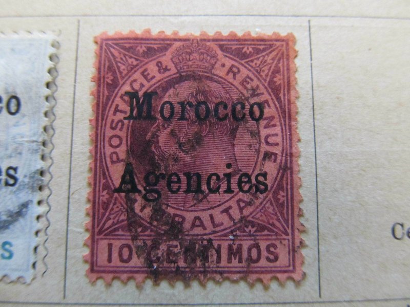 British Morocco 1903-05 Wmk Mult Crown CA 10c fine used stamp A11P30F11