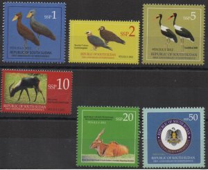 2012 South Sudan Mi. 3 - 8 Wildlife Birds Birds Coat of arms 9th 1 - 50 SSP MNH-