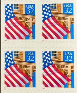 2921a Flag over Porch Booklet Pane of 10 MNH 32 c FV $3.20   1995