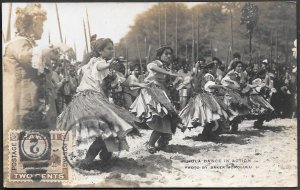 Hawaii Honolulu Hula Dance Local Women old real photo PC 1910s. By Baker