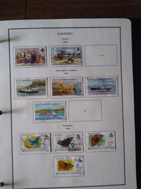 collection in album Great Britain Guernsey mostly used to 1999 CN: CV $320