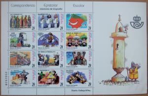 2000 School Post MNH Miniature Sheet from Spain