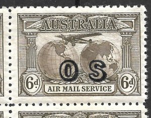 Doyle's_Stamps: MNH 1931 XF-S Australian Airmail Official Block of Stamps #CO1**