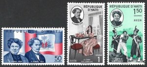1961 Haiti Airmail Dumas Set #C177-C179 VF-NH-