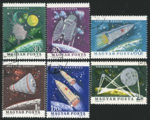 HUNGARY Sc 1562-67 VF/Used - 1964 Space Exploration - Short Set