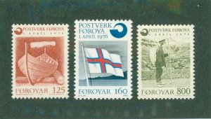 Faroe Island 21-23 MNH SCV $3.80 BIN $2.25