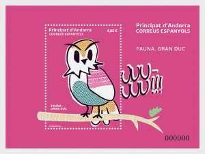 Andorra / Andorre - Postfris/MNH - Sheet Owls 2022