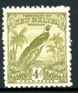 British Colonies 1921 New Guinea 4p Olive Green Sc #22 Mint S597