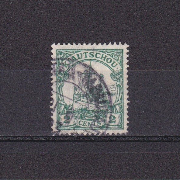 CHINA GERMANY KIAUTSCHOU 1908, Mi# 29, postmark TSINGTAU-TAPAUTAU, good-readable