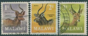 Malawi 1971 SG375-377 Kudu Nyala Reedbuck Antelopes (3) FU