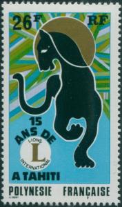 French Polynesia 1975 Sc#285,SG198 26f Tahiti Lion's Club MLH