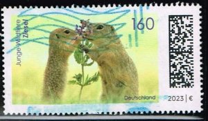 Germany 2023,Sc.#3366 used, Ground Squirrels (Sciuridae sp)