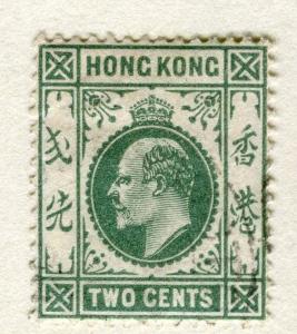 HONG KONG;  1904 early Ed VII issue fine used 2c. value