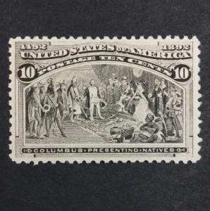 US #237 MINT OG H VF $100 LOT #8274