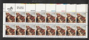 #1564 MNH Plate Block Strip of 16