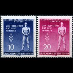 DDR 1955 - Scott# 236-7 Fascism Victims Set of 2 NH