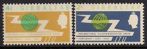 Gibraltar Stamp 167-168  - ITU Issue