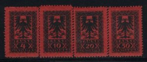 Albania MNH Sc J 23-26 Michel P 18-21 Postage due