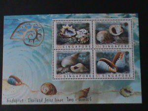 ​SINGAPORE-SC# 828A-SHELLS OF SINGAPORE & THAILAND- JOINT WITH THAILAND S/S