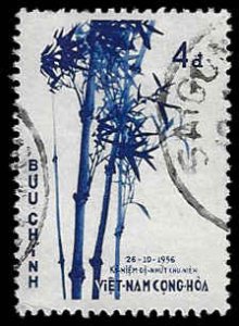 Vietnam #58 Used LH; 4pi Bamboo (1956)
