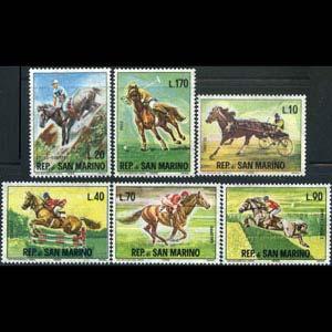 SAN MARINO 1966 - Scott# 627-32 Horses Set of 6 NH